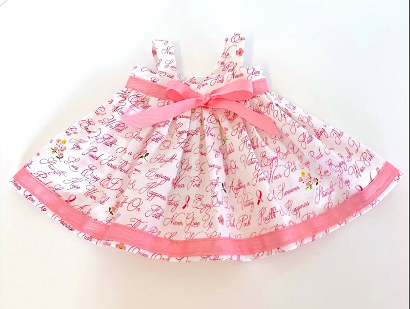 Cancer Wear Pink 18-21 Inch doll or teddy bear dress