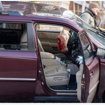 Renee Nicole Good's blood stained car